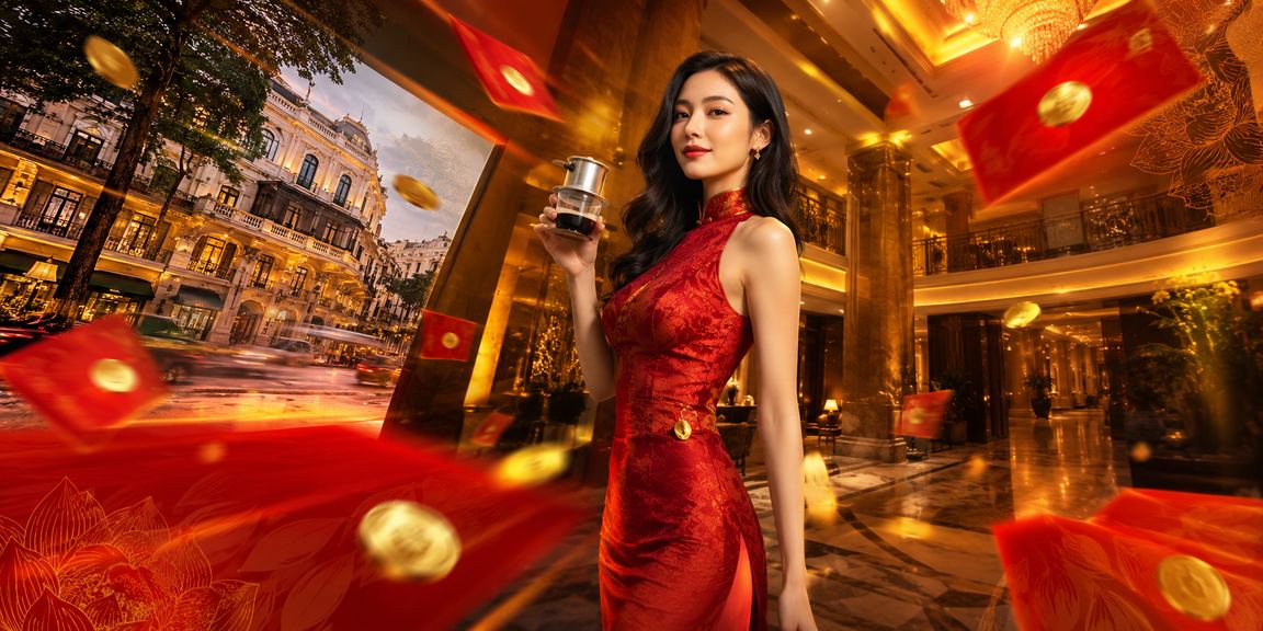 Cà phê, phong bao lì xì và may mắn tại Hà Nội Khung cảnh rộn ràng thưởng thức cà phê kèm phong bao lì xì tại Hà Nội